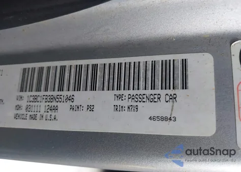 2011 Chrysler 200 Touring z USA, uszkodzony, nr VIN 1C3BC1FB3BN551046